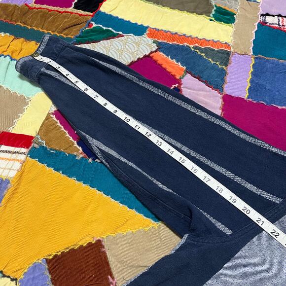 Vintage Izod Thick Navy/Grey Striped Outerwear Button Up Large - Picture 6 of 6